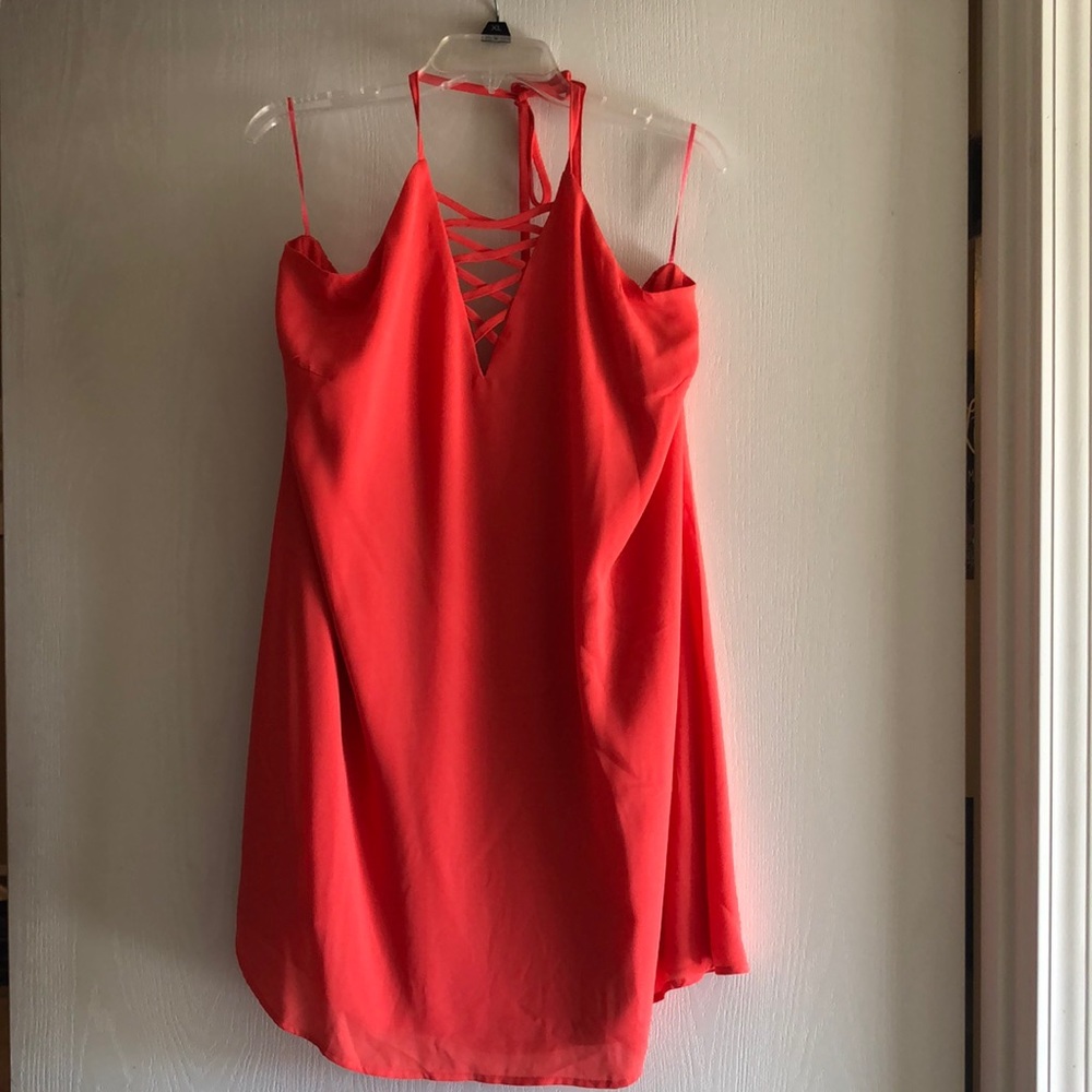 Venus Coral Large Halter Dress